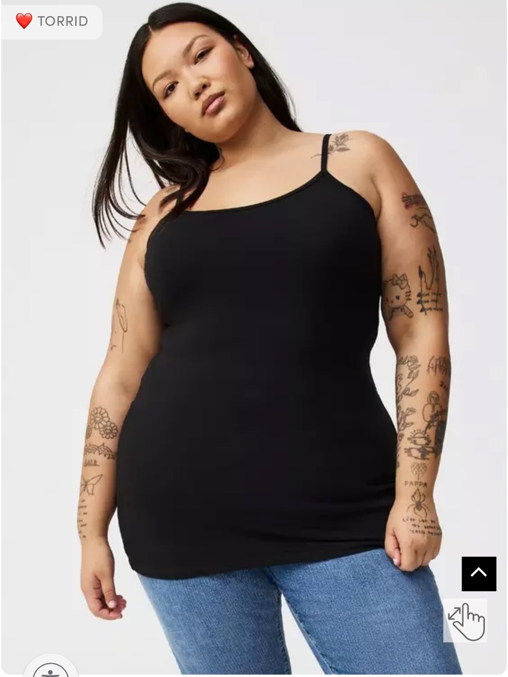 torrid Black Foxy Tunic Cami size 3 3X